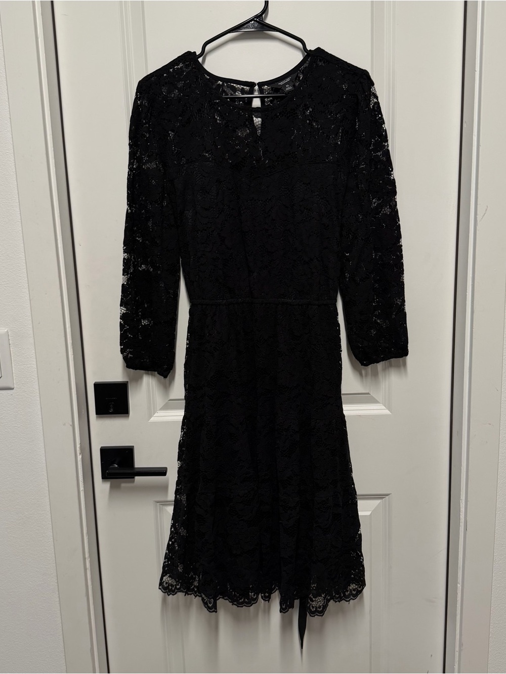 Simply Vera Vera Wang Black Lace Midi Dress XL NWT